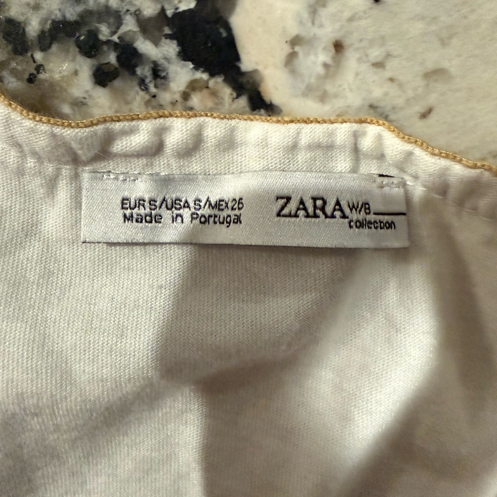 *PRE-OWNED* Zara Women's Size S Watercolor Sleeveless V-Neck Blouse - Picture 5 of 6